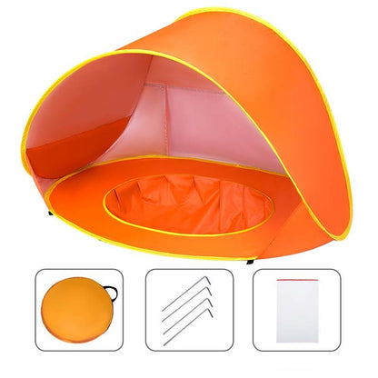 Ocean Pool Tent for Babies Orange